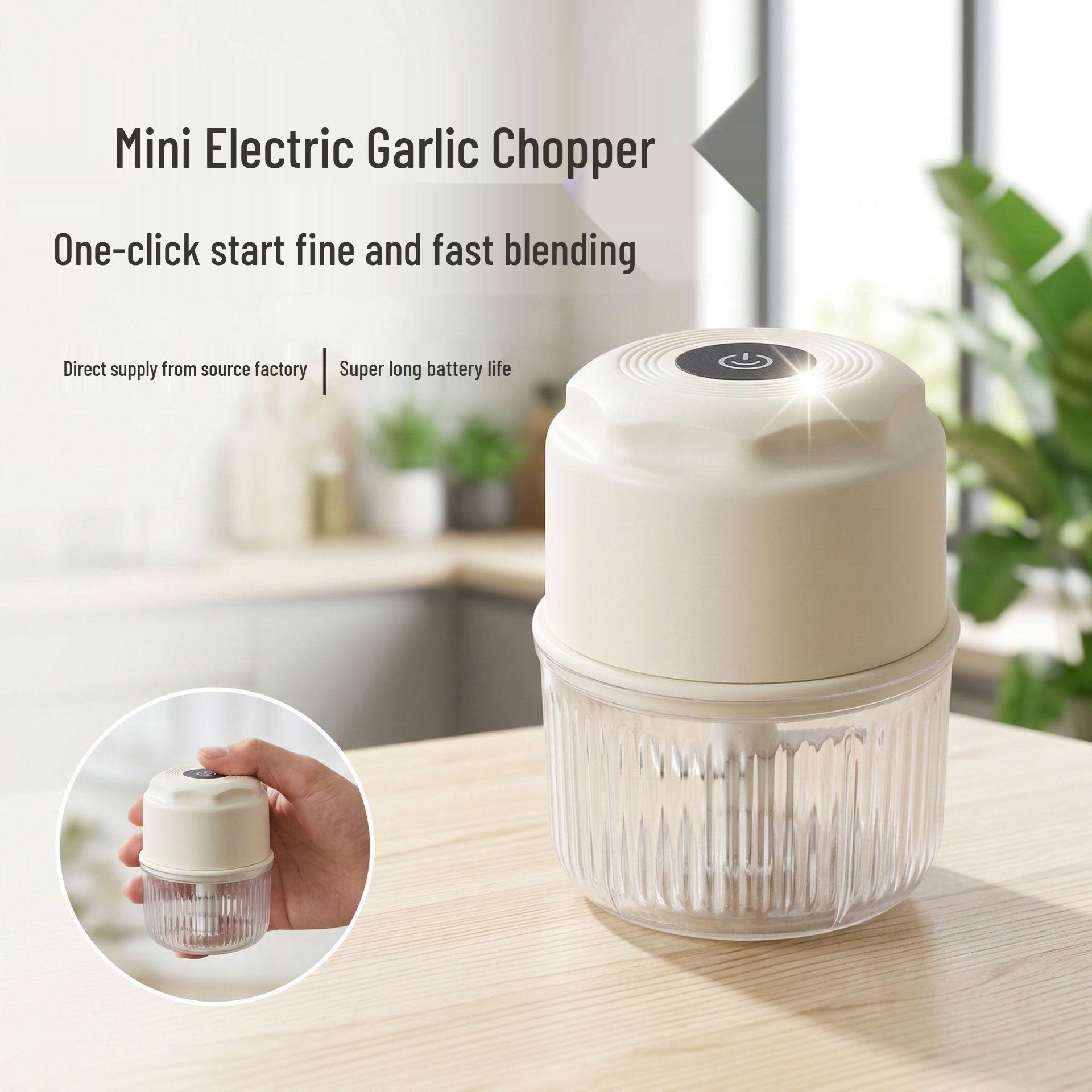 Wireless Electric Garlic Chopper: Automatic Mixer, Mini Food Processor, Peeler, Baby Food Maker, Meat Grinder Garlic Chopper светло-желтого