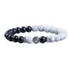 Black and White Turquoise Tai Chi Yin Yang Beaded Bracelet