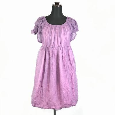 Japan Another Edition Croix Sheer Cupro Short Sleeve Dress S Pink(USED)