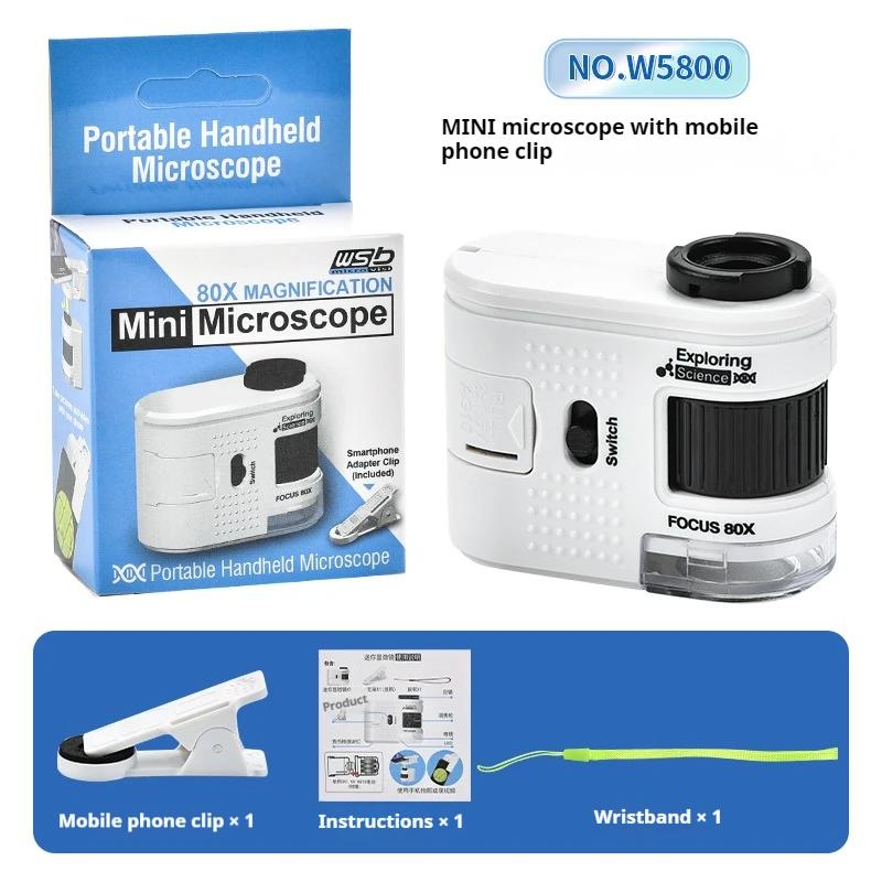 Zoom 60X Phone Microscope Universal Clip-On Mobile Phone Magnifier Portable Hd Magnifying Lens For Coin Jewelry Skin Inspection
