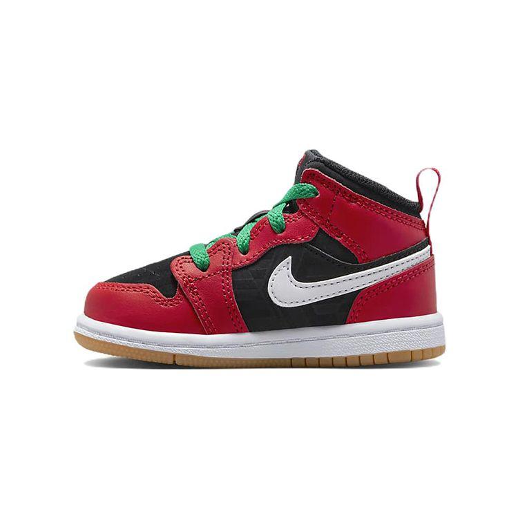 Jordan 1 Mid SE TD Toddler Christmas Red Green Sneakers DQ8420-006 26
