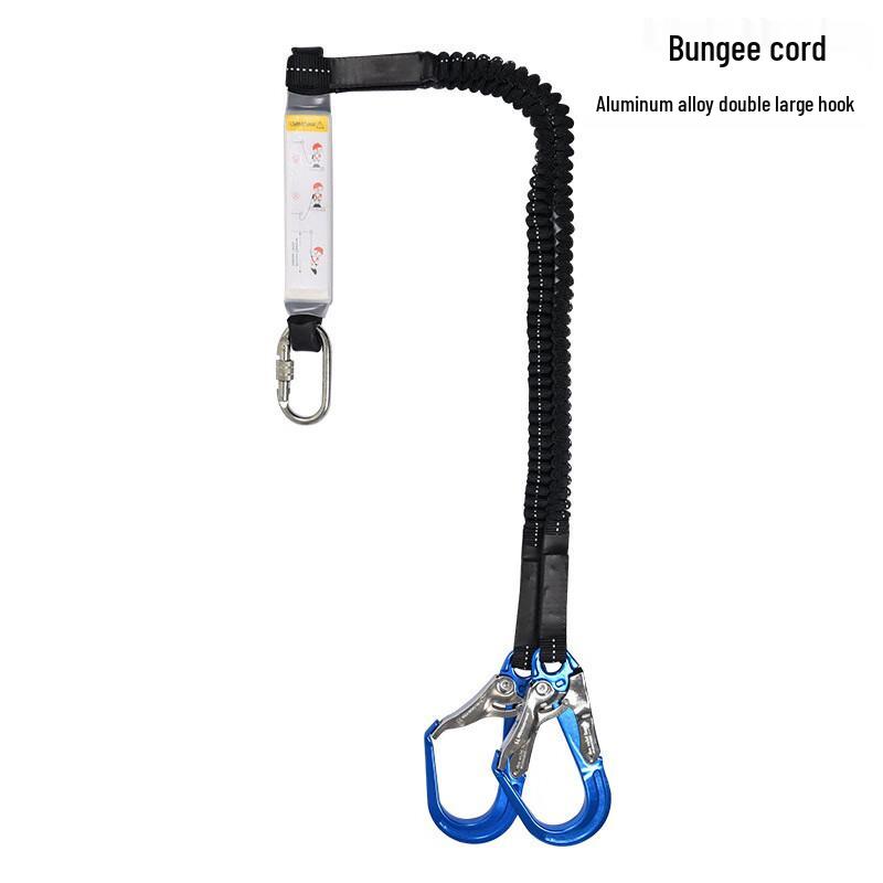Fall Protection Safety Lanyard with Double Hooks One Size