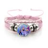 Anime Hand Bracelet Braided Leather Adjustable Wristband Cute Cosplay Accessories Birthday Gift for Kids Girls Fans 3 colors
