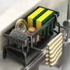 Opbergrek voor schoonmaakgereedschap voor de gootsteen Keuken Multifunctioneel RVS Afdruiprek voor Spons Afwasmiddel Organizer Doekhanger