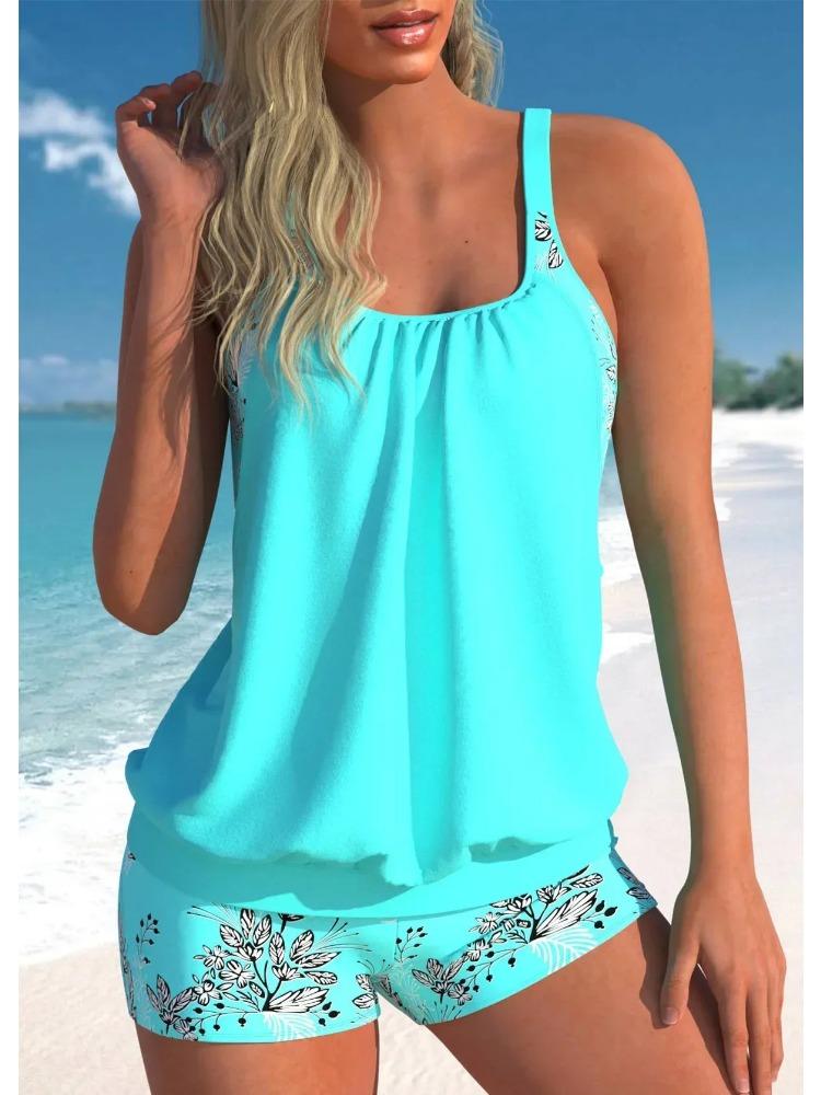 Neu Sommer Strand Neue Damen Bikini Zweiteilige Bademode Kariertes String Bedrucktes Strandkleid Mit Schnürung S-6XL