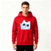 Men's Cute Cool Cat Print Pullover Hoodie Casual Long Sleeve Sweatshirt for Daily Wear