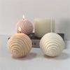 Ball Shaped Candle Mold Water Ripple Textured Ball Candle Molds for DIY Candle Soap Plaster Ornament Home Decorations