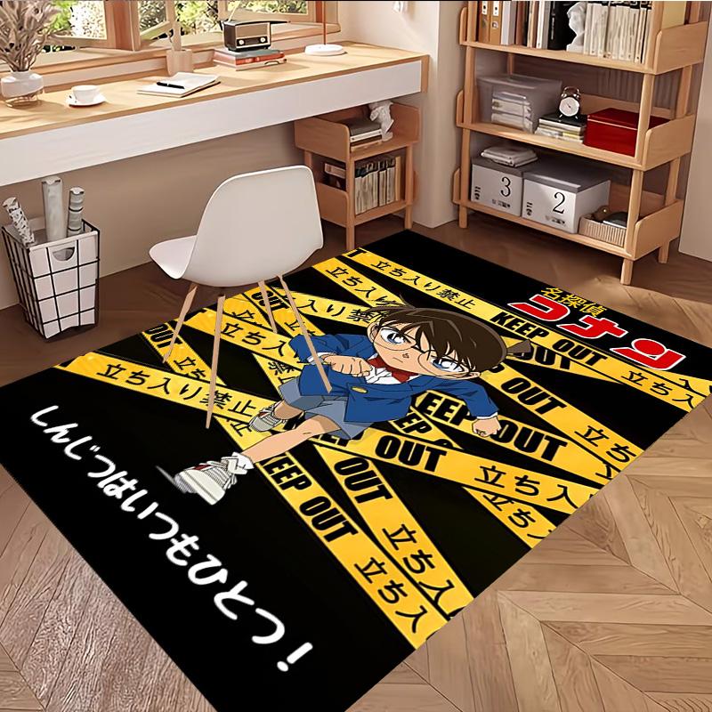 Detective Conan Print Rug, Washable Floor Carpet, For Entryway Dorm Laundry Room Office Study, Home Decor Birthday Christmas Gift