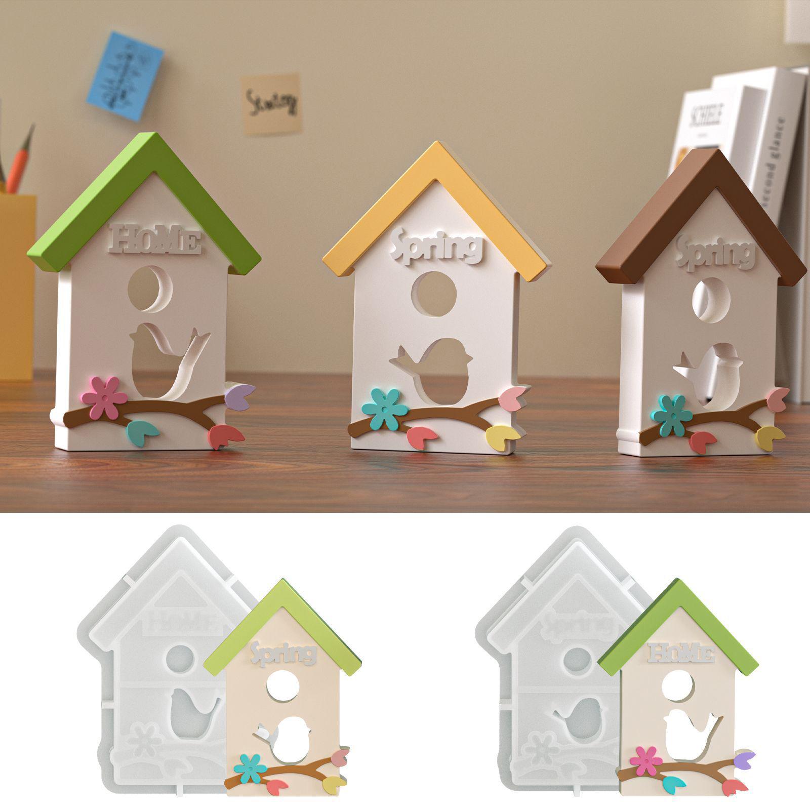 Easter Candle Silicone Molds Bird House Silicone Molds for Resin Casting Handmade Candle Soap Chocolate Home Decoration