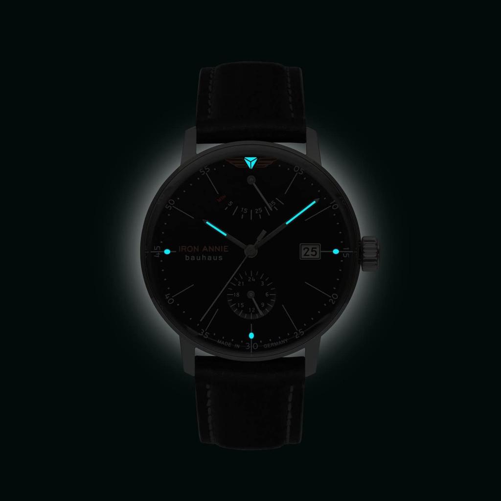 Aviator Watch Iron Annie Limited Model BAUHAUS Black Belt [Iron Annie] Amazon.co.jp 5060-2AT Men's