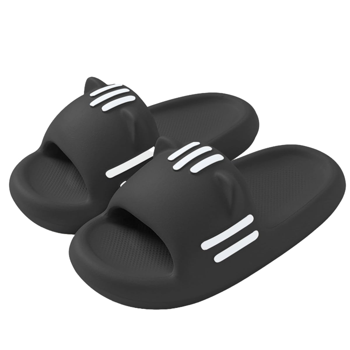 

Neko Town Моющиеся кошачьи тапочки для дома и улицы, размеры, сандалии, шлепанцы, использование, унисекс, 24см-25см (черный) чёрный
