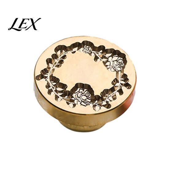 Handmade Stationery Accessory Wax Seal Stamp, Vintage Plant Pattern Head, Durable Flower Embossing Stamp Copper Head Replacement, for Envelope