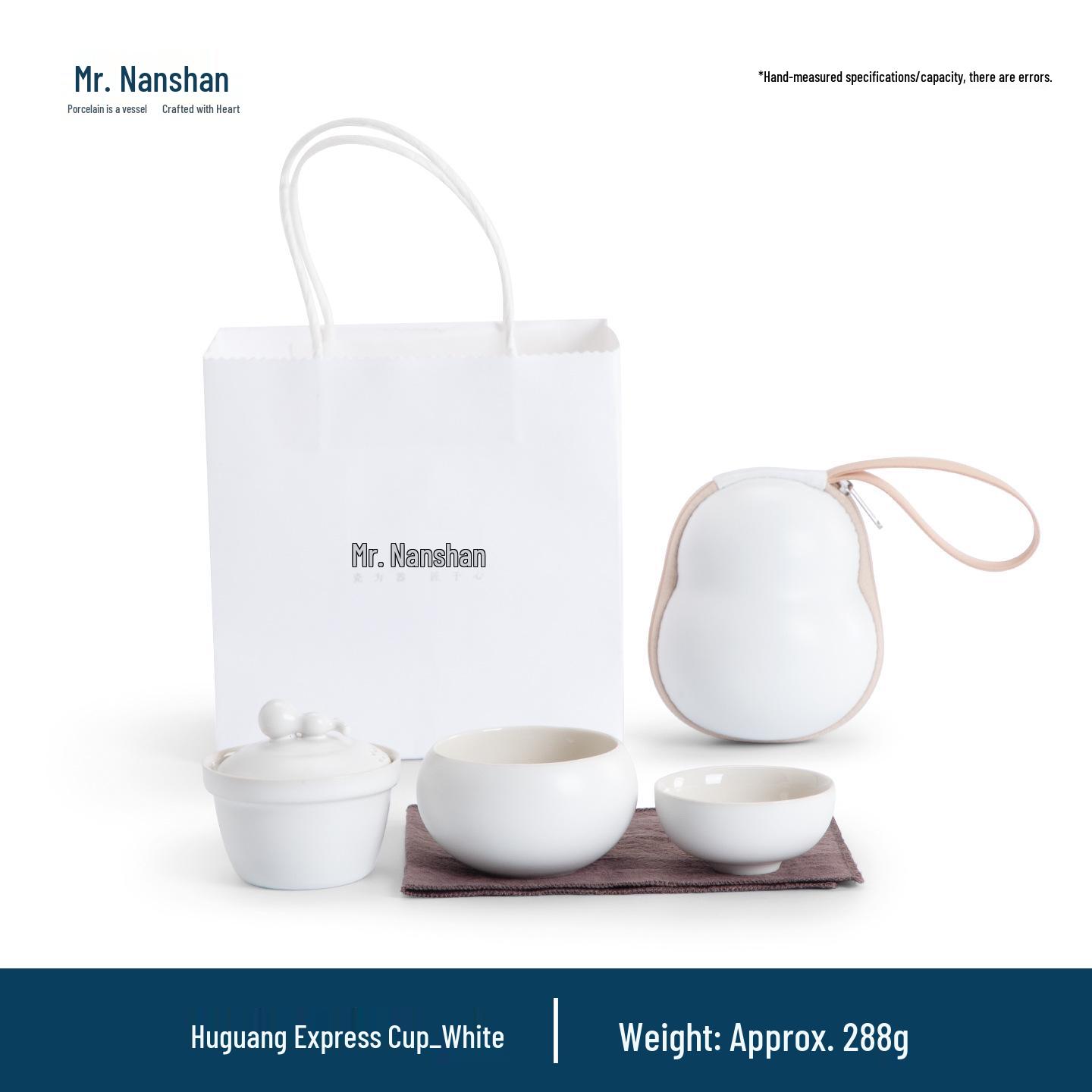 Nanshan Hu Guang Travel Tea Set: Portable Tea Brewing Kit with One Pot, Two Cups for Outdoor Camping.