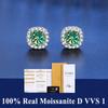 D VVS1 Moissanite Stud Earrings For Women Pass Diamond Tester Pen S925 Platinum Plating Moissanita With 2 GRA Certificates