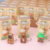 In Stock 24pcs Capybara Blind Box Keychain Cute Snot Bear Figure Mystery Box Doll Pendant Wholesale Bag Backpack Decorations