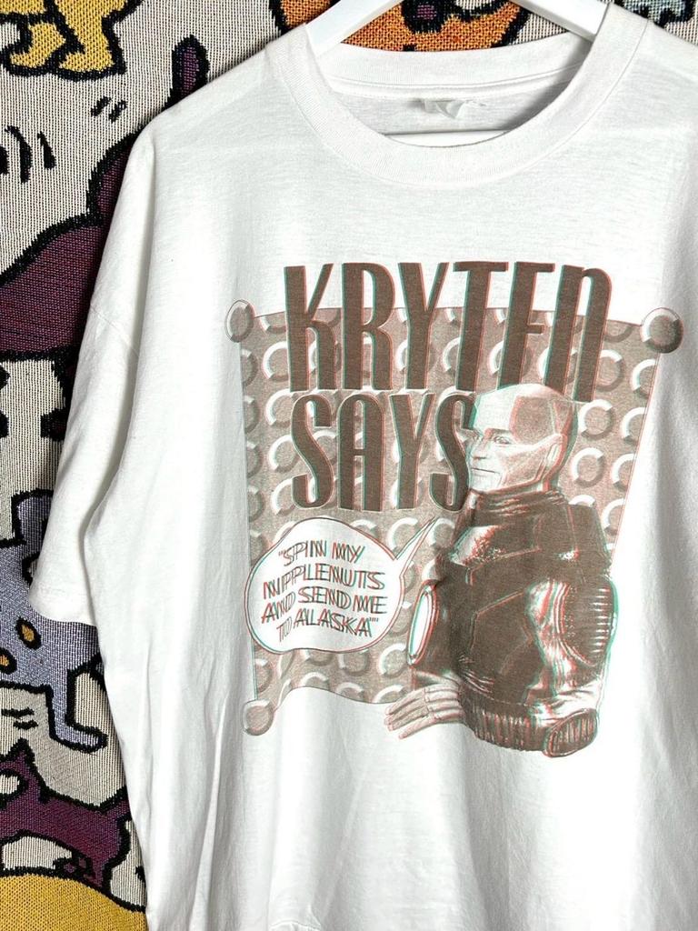 Vintage 90. léta Kryten Červený trpaslík Film tričko velikost XL