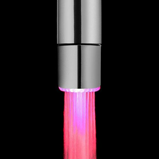 LED-owy Aerator do Kranu Zmieniający Kolor - Jednokolorowy, Siedmiokolorowy lub Kontrolowany Temperaturą z Ochroną przed Rozpryskiwaniem, Wodooszczędnym Designem