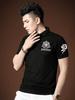 European Station Men's Elbow-Sleeved Top Paul T-shirt Summer New Arrival Trendy Walnut Print Short Sleeve Polo Shirt T-shirt Men's Clothing