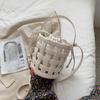 2025 Summer New Bag Women's Texture Foreign Water Bucket Bag Woven Fashion Handbag Crossbody Bag Handbag Women