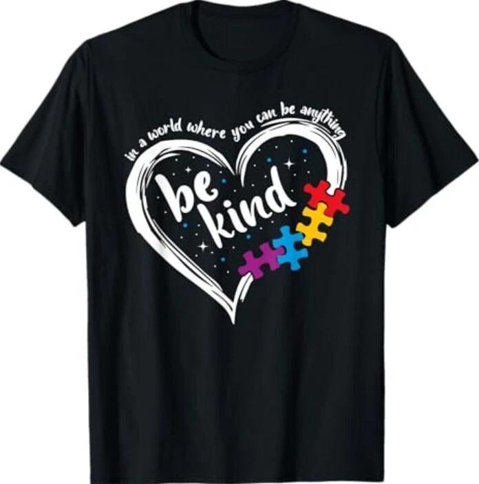 Autism Be Kind Women Men Kids Blue Be Kind Autism Awareness T-Shirt 3XL