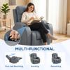 Massage Recliner Armchair, PU Leather Recliner Chair, Grey