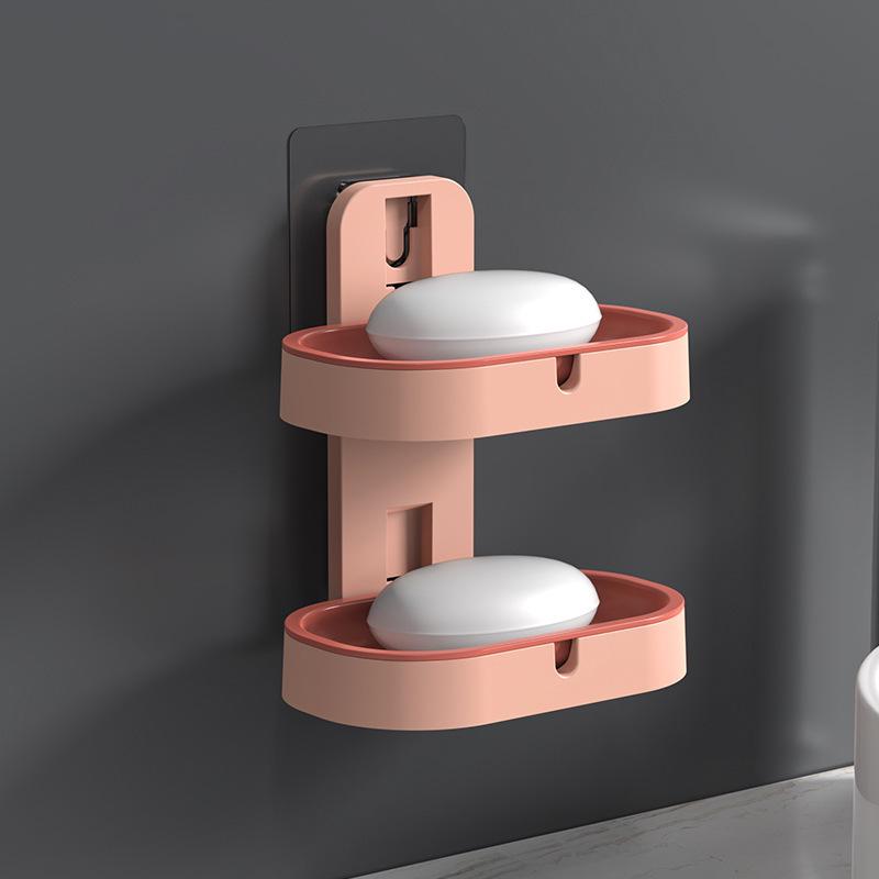 Punch-Free Wall-Mounted Double Layer Soap Holder