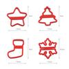 Christmas Cookie Mold Cookie Cutter Silicone Mold Christmas Tree Snowflake shape Cutter Cake Baking Cookies Tool Set Accessories