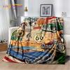 Manta Retro América Ruta Histórica 66,Carretera Madre,madre Carretera,Manta Suave para el Hogar Dormitorio Cama Sofá Picnic Niño Regalo
