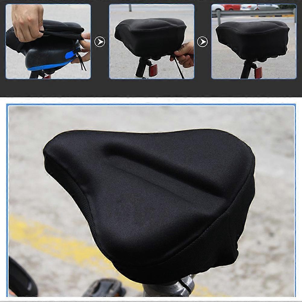 Gel Bike Seat Cover Exercise Bike Seat Cushion Cover Pad Extra Soft Gel Bicycle Seat Bike Saddle Cushion New