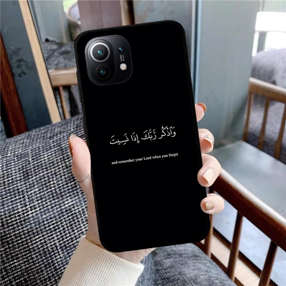 Arabic Quotes Words Phone Case For Xiaomi Mi 5X 8 9 10 11 12 Lite Pro 10T PocoX3pro PocoM3 Note 10 Pro Lite