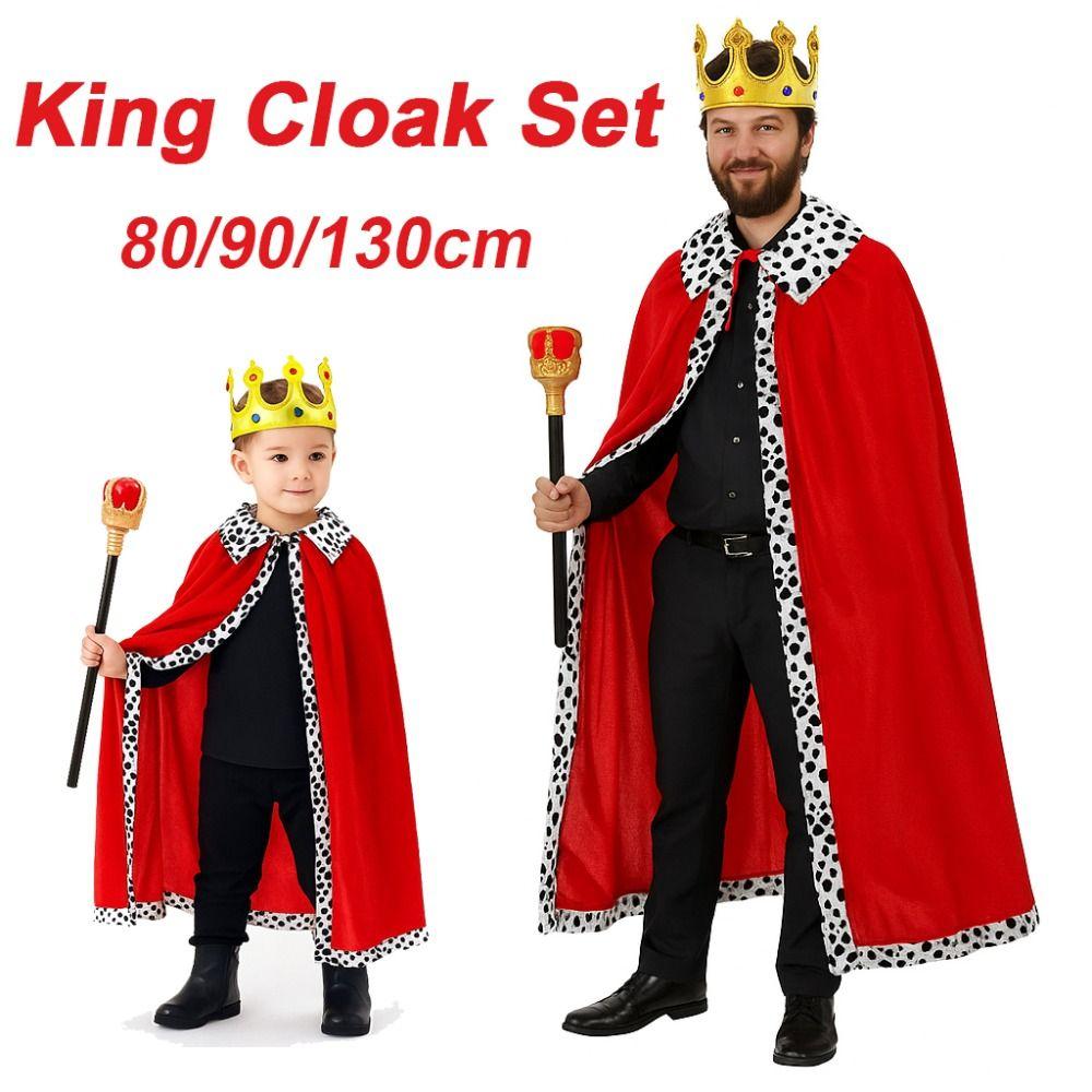 Red Velvet Adult Kids Prince Robe Party Cosplay Costume Cosplay Dress Up  Birthday