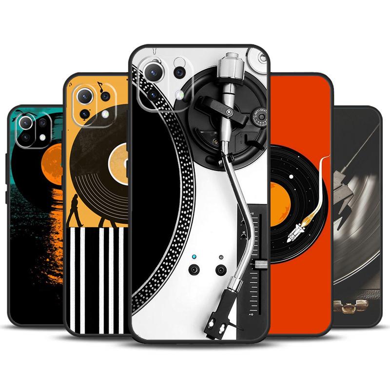 Vinyl Record Music Case For POCO M6 X3 X5 X6 Pro F3 F5 M5s Cover For Xiaomi 13T 12T 11T 14 Pro 12 13 Lite Case