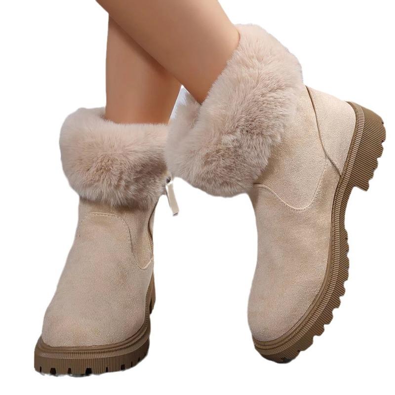 Large Size Women's Shoes Snow Boots Winter New Velvet Women's Shoes Warm Boots Cotton Shoes