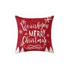 Christmas Covers with Letters and Snowflake Digital Print, Linen Cushion Cases for Sofa and