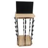 Chipständer 5 Etagen 40 Klemmen 360 Grad drehbar Snack-Organizer mit Holzfuß für