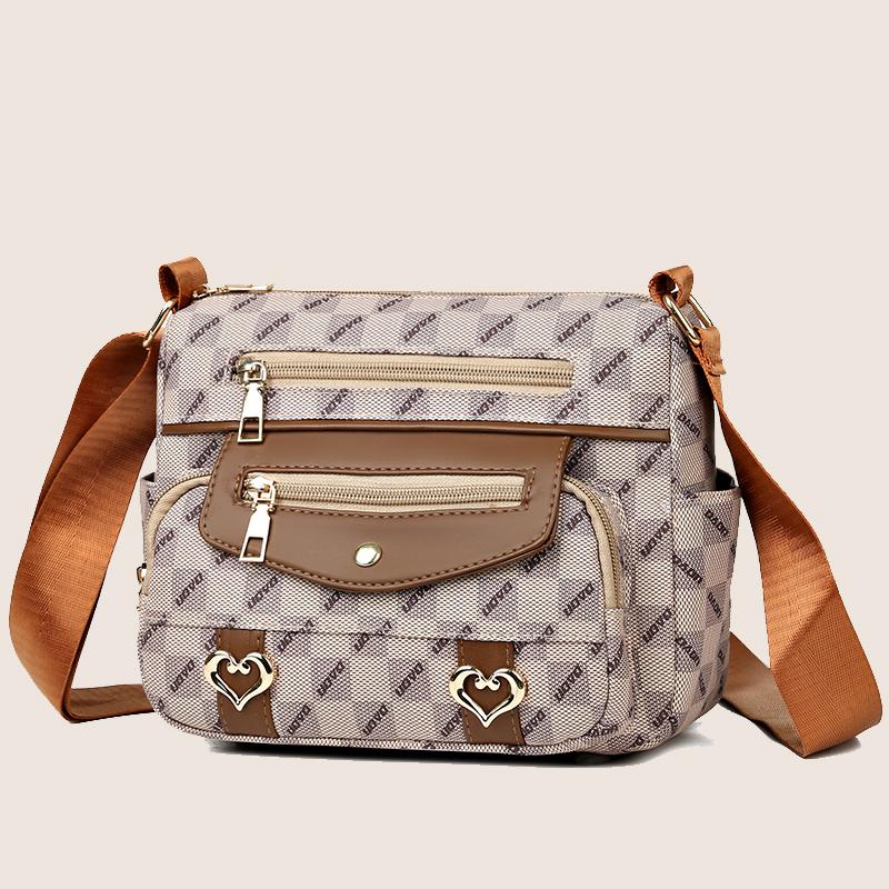 

Кошелек через плечо в старинном стиле, дамская сумочка, сумка через плечо, высококачественная дизайнерская женская сумка, множество карманов, женская сумка через плечо хаки