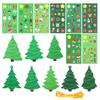 24pcs/set DIY Christmas Tree Craft Kit with Stickers Kids Gift Favors New Year Party Home Decoration Xmas Tree Hanging Ornament