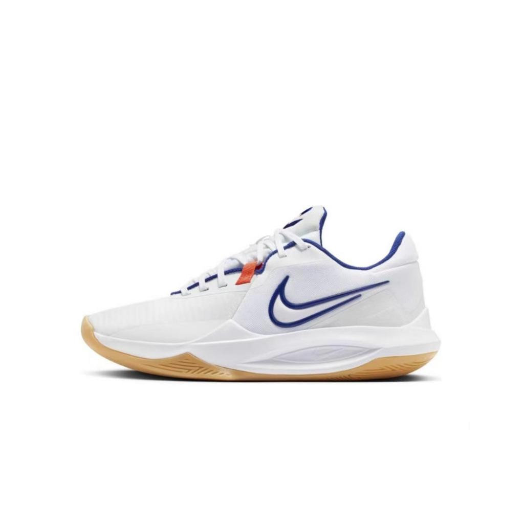 Nike Precision 6 Slip Resistant Abrasion Resistant Low top Basketball Shoes Men's Blue Purple HV1796-141(Team425-)