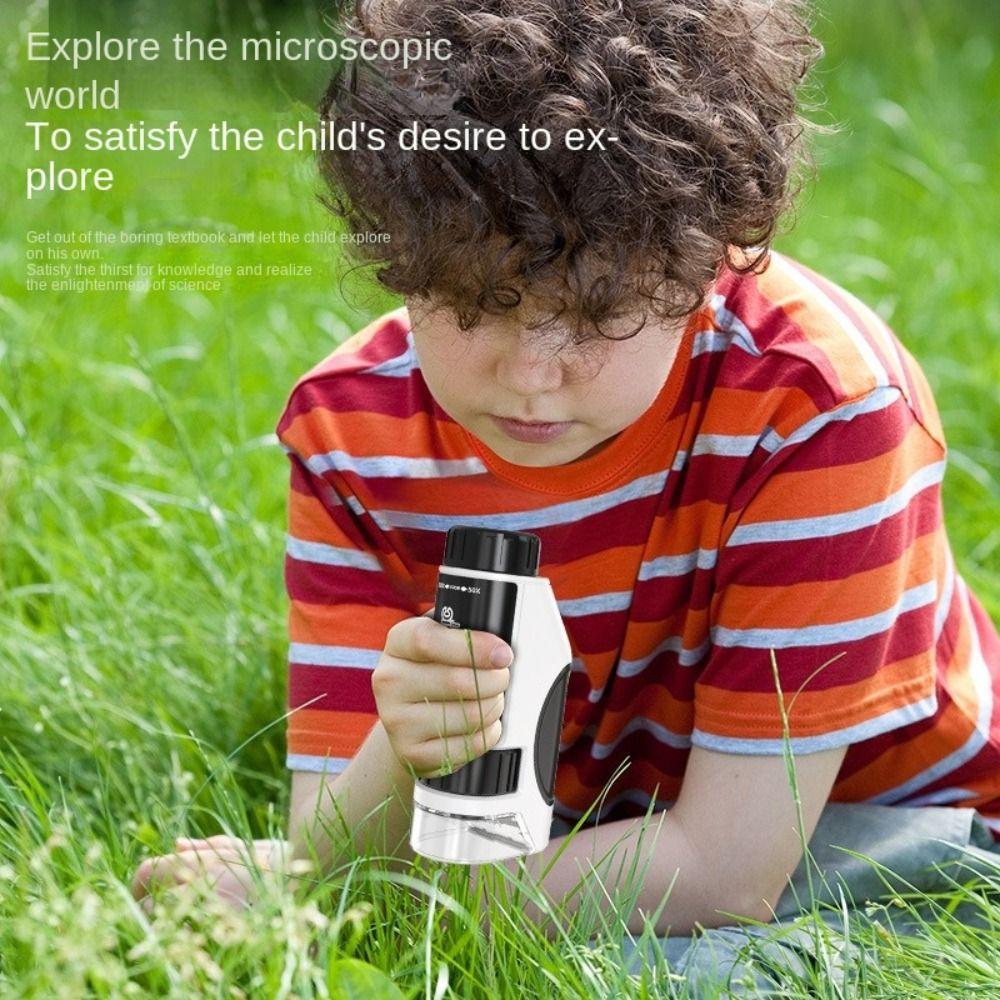 Handheld Microscope Science Toy LED Light Source Little Scientist Microscope  Science Experiments