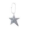shesay Embossed Tin Ornament Key Charm Display Motif Nordic Korean Star (Gold)