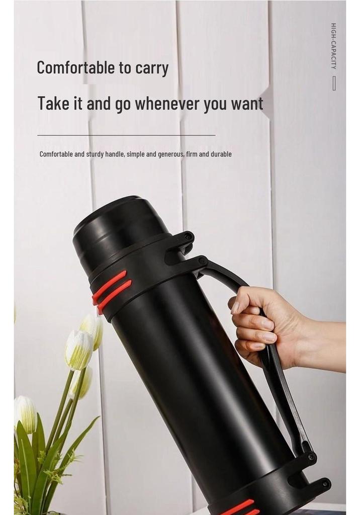304 Stainless Steel 5L Thermos Flask - Large Capacity, Portable for Men & Women, Outdoor Car Use, Household Hot Water Bottle