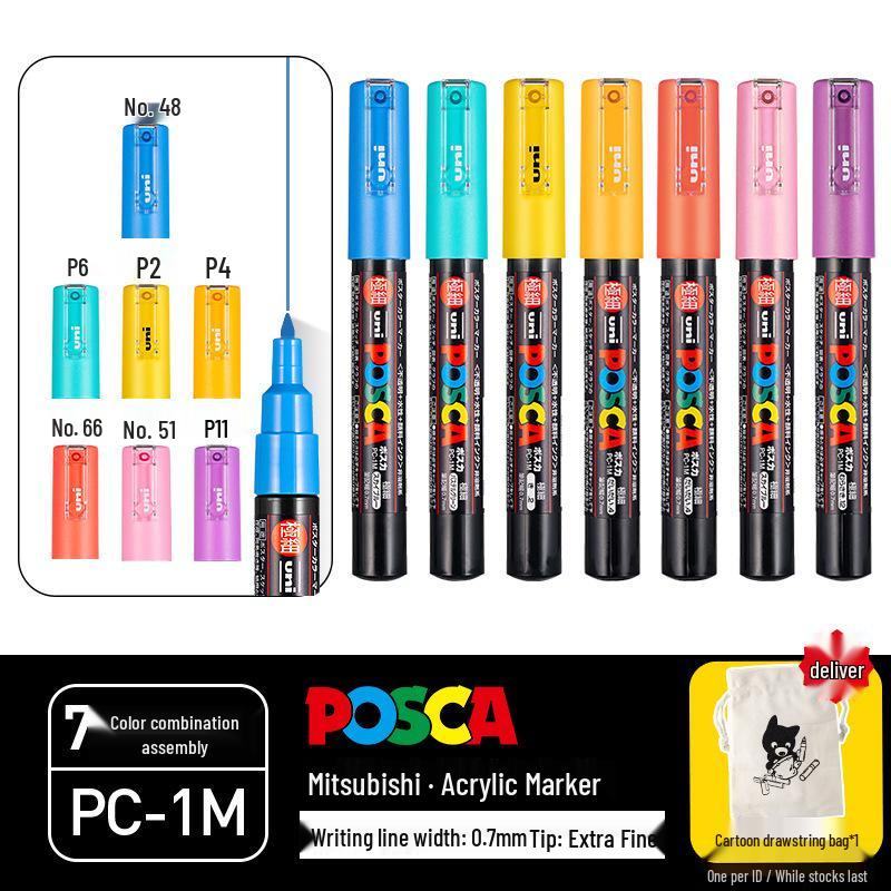 Posca PC-1M/3M/5M Acrylic Marker Pens (Customizable Set)