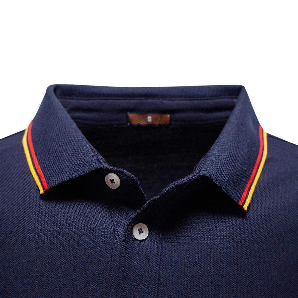 2025 Autumn New Men's Long Sleeved Polo Shirt, Solid Color Men's Top with Lapel, Versatile Polo Shirt for Men