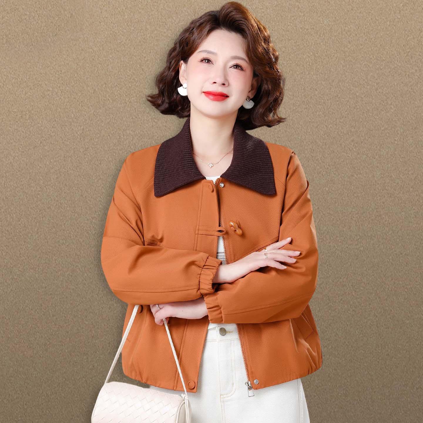 

Elegant Mother s Day Spring Jacket for Middle-Aged Women (2026 New Style) – Lightweight and Stylish for Spring and Autumn XL (105-120 lbs)