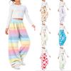 Fashionable Girls' Flannel Warm Loose Printed Pants