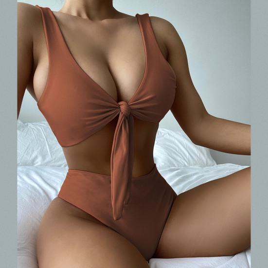 Attractive Swimwear Set Charming Padded Stretchy Push Up Swimwear Set for Water Activity
