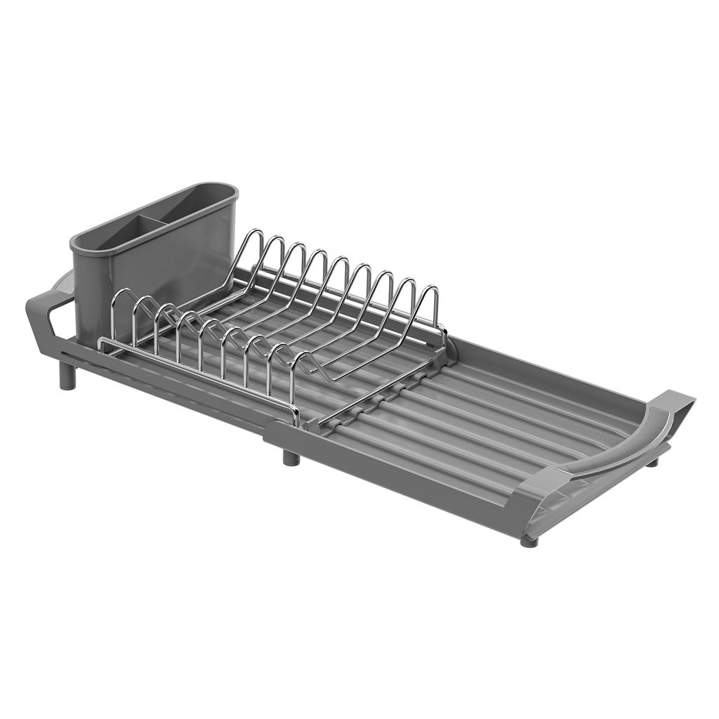 1pc 2in1 Dish organizer,Dish Rack for Dish drying,Expandable Dish Storage Rack with Knife Fork holder,Kitchen Organizer Storage