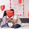 Valentine Themed Border Trim Heart Borders Trim Wall Sticker 59ft Long 75mm Wide for Bedroom Home Party Decoration