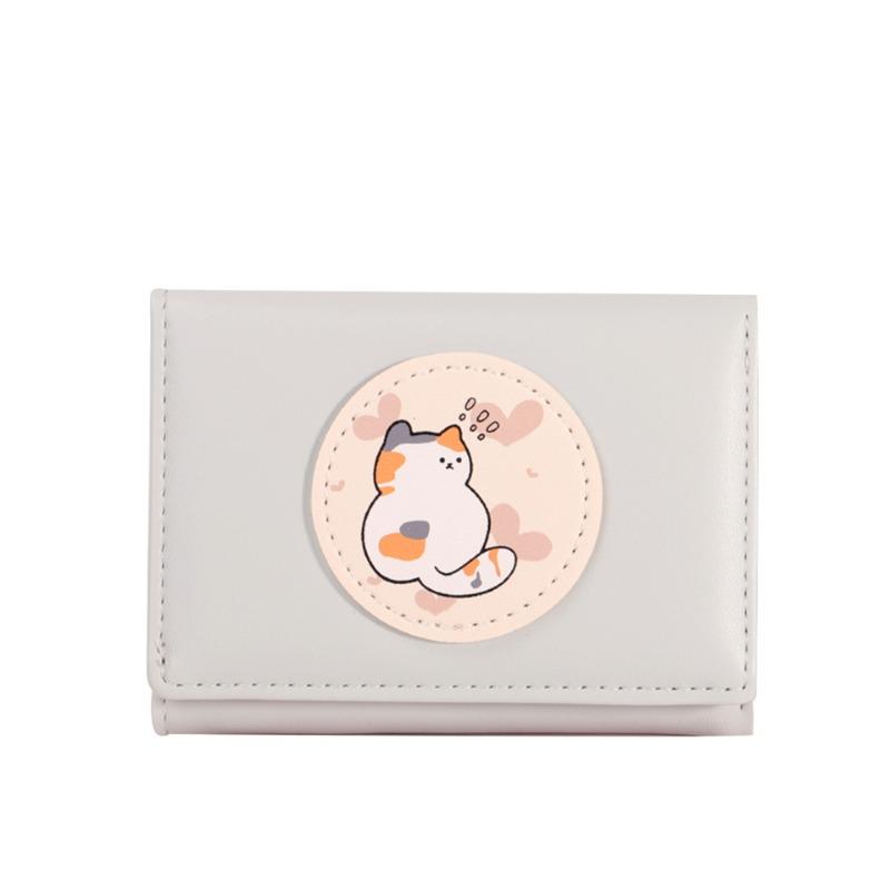 

Love pink kitten change bag pu simple new product card bag girl cartoon cute wallet