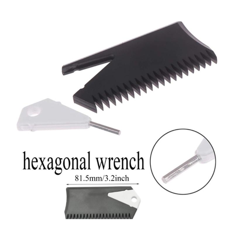 Surfboard Wax Comb Scraper with Fins Key Surfboard Wax Cleaner Maintenance Tool NonSlip Wax Scraping Comb for Water Sport